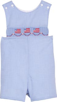 Little English Kids' Gingham Smocked Shortall