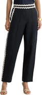 Reiss Mila Rickrack Detail Ankle Straight Leg Pants