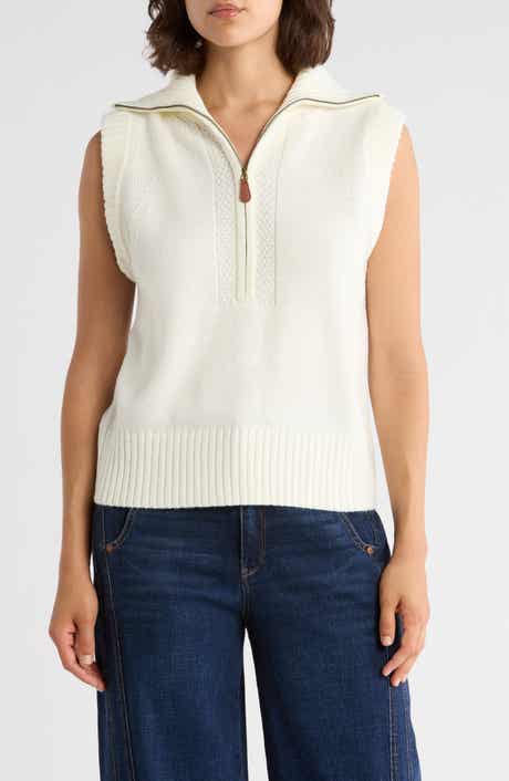 Democracy Half Zip Sweater Vest