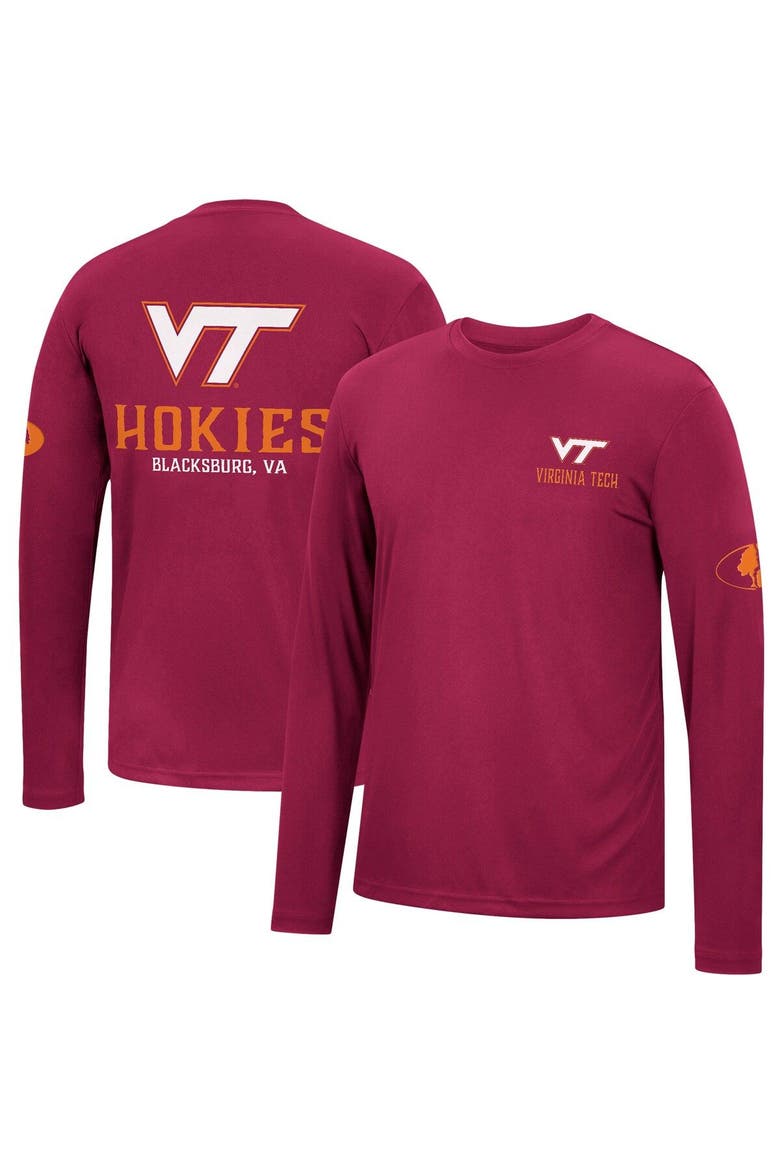 Men's Colosseum Maroon Virginia Tech Hokies Mossy Oak SPF 50 Performance Long Sleeve T-Shirt, Main, color, Maroon