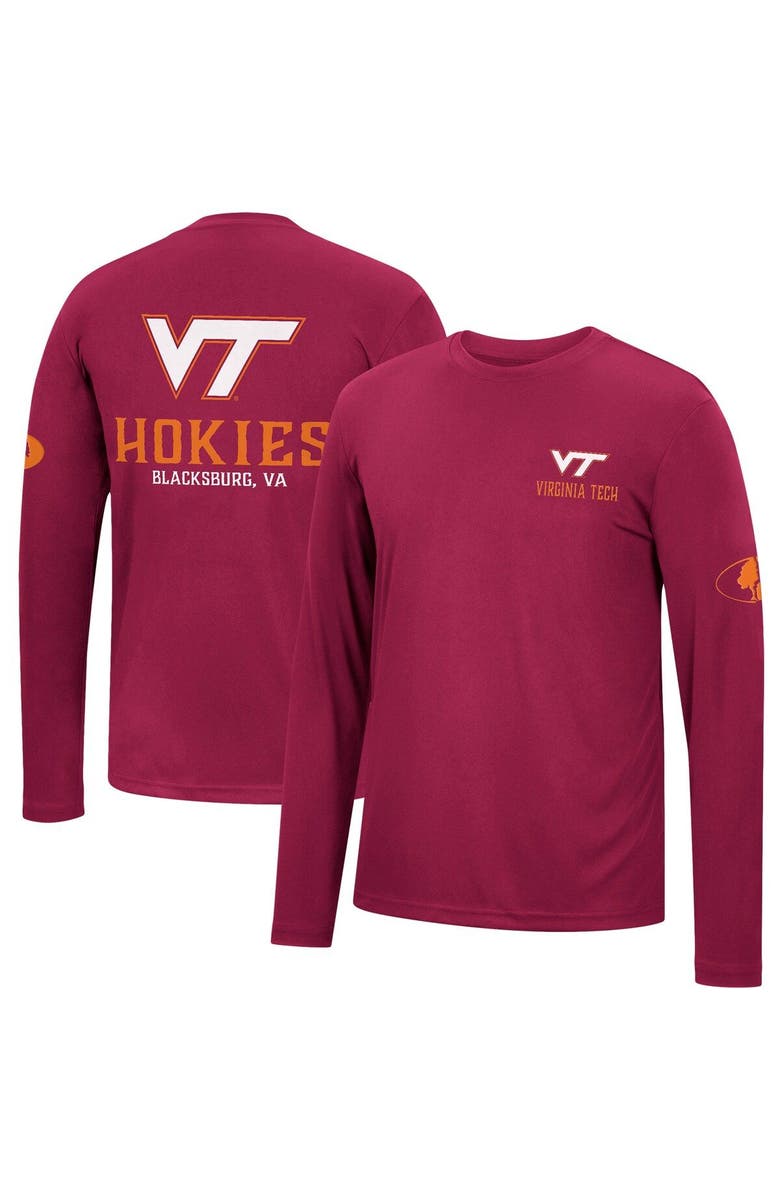 COLOSSEUM Men's Colosseum Maroon Virginia Tech Hokies Mossy Oak SPF 50 Performance Long Sleeve T-Shirt, Main, color, 