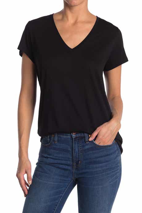 Vince Little Boy Short Sleeve V-Neck Tee