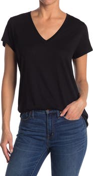 Vince Little Boy Short Sleeve V-Neck Tee