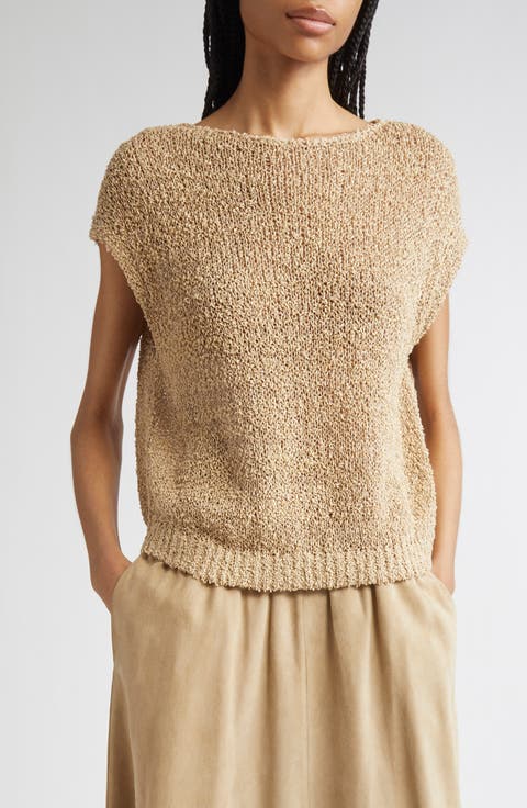 Loop Open Stitch Cotton & Silk Blend Shell