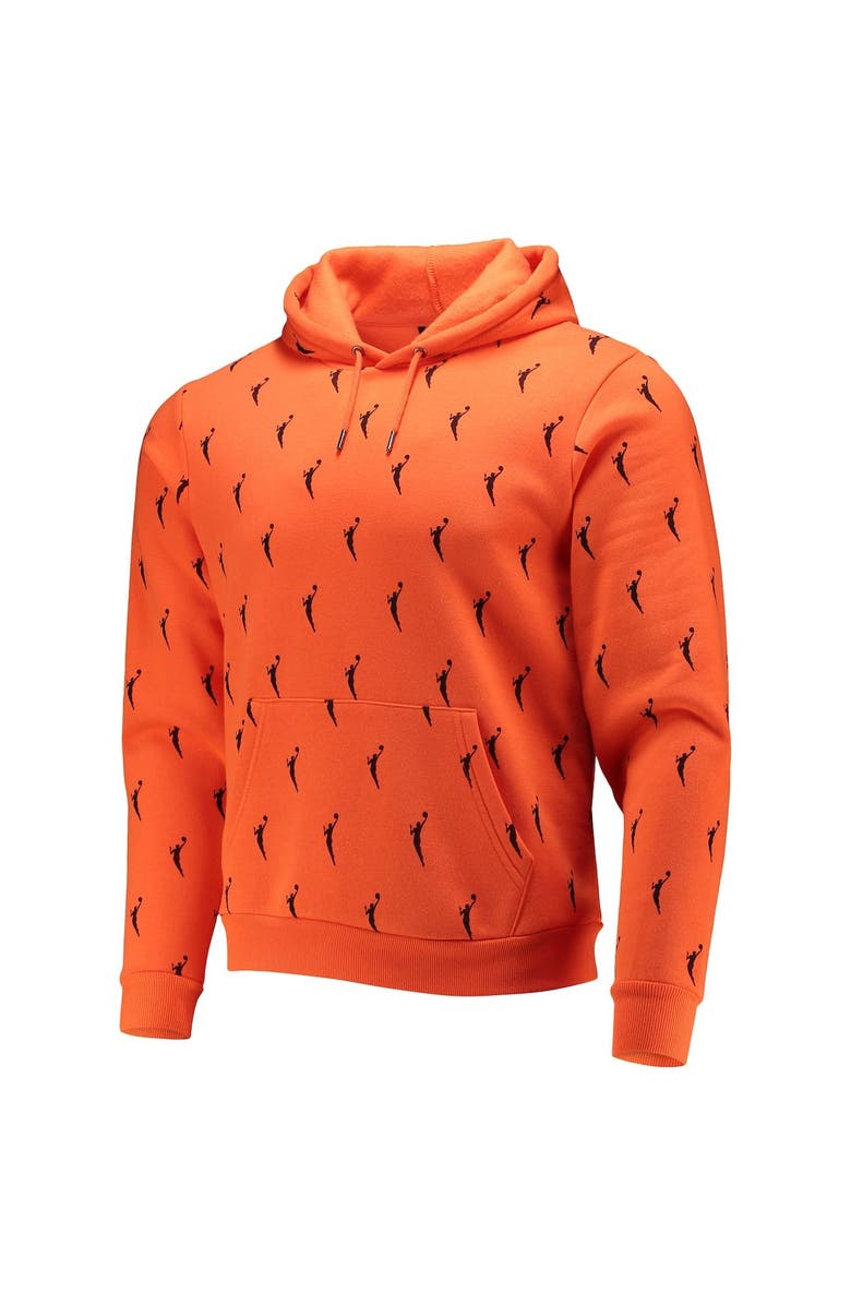 THE WILD COLLECTIVE Orange WNBA Allover Logowman Pullover Hoodie, Alternate, color, Orange