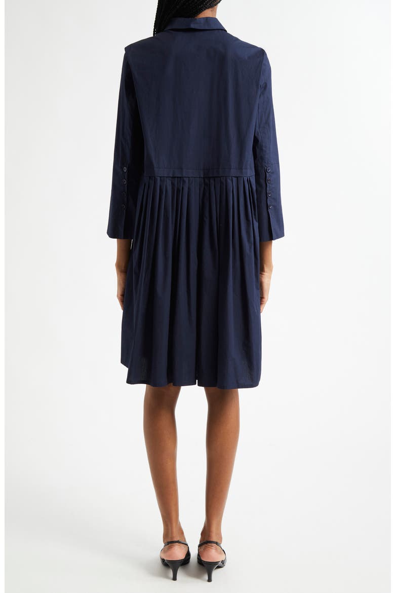 Cotton Poplin Shirtdress, Alternate, color, SOLID DARK BLUE