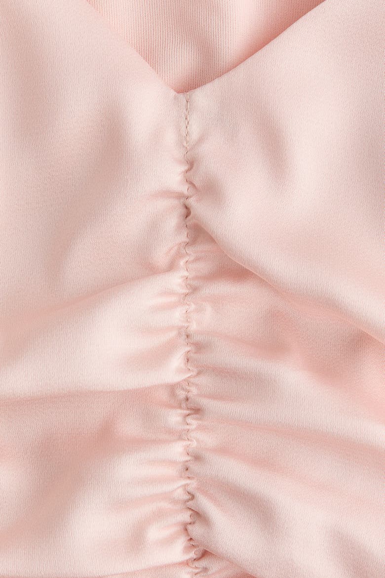 Ruched Satin Top, Alternate, color, Light pink