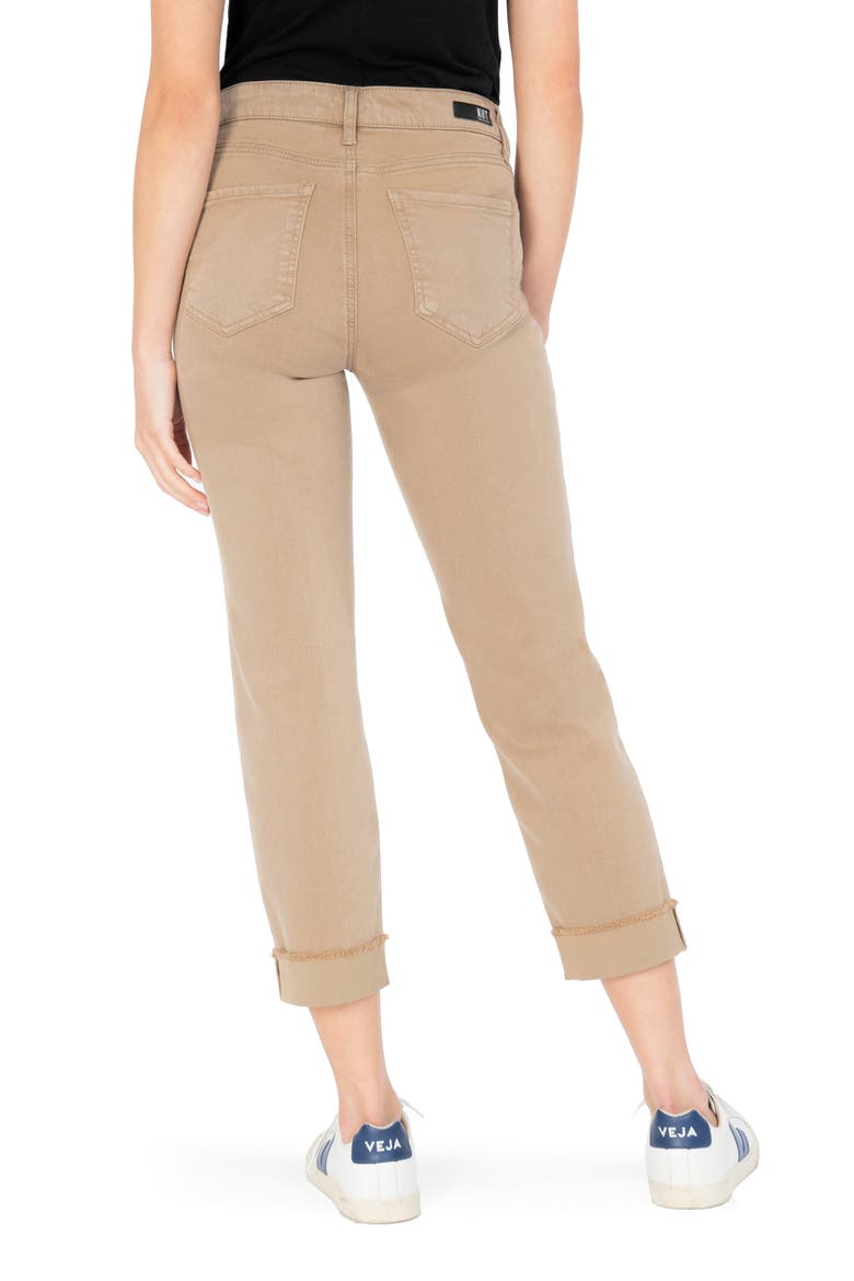 Amy Fray Hem Crop Skinny Jeans, Alternate, color, TAUPE