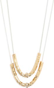 Open Edit Layered Metal Bead Necklace