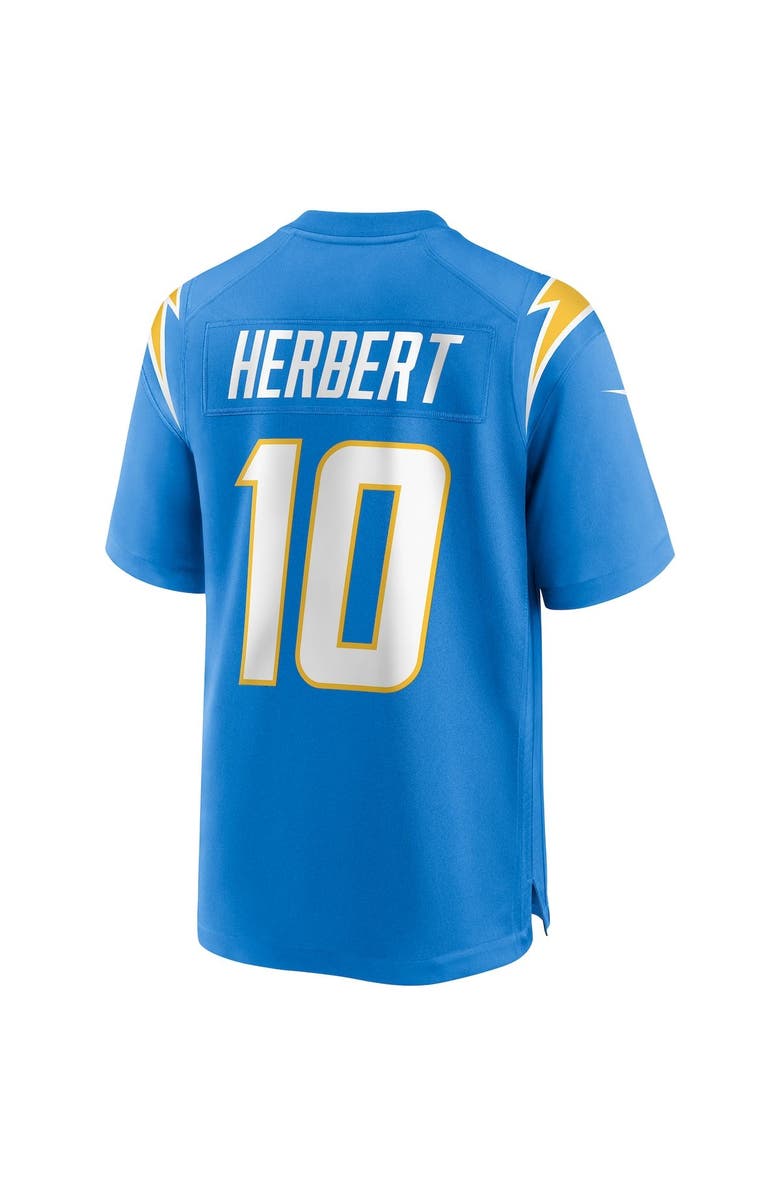 Nike Men's Nike Justin Herbert Powder Blue Los Angeles Chargers Player Game Jersey, Alternate, color, Powder Blue