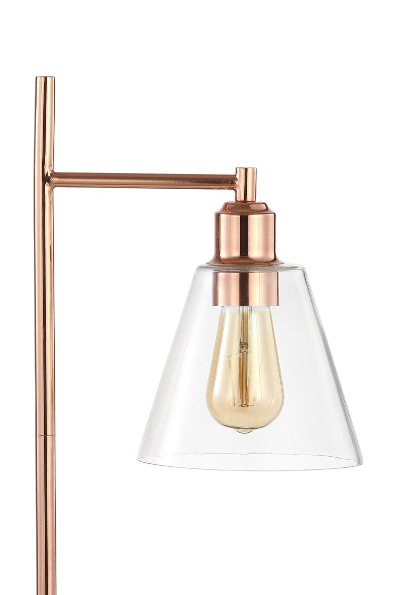 Lorena 22.25" Modern Glam Metal/Marble LED Table Lamp, Copper, Alternate, color, Copper