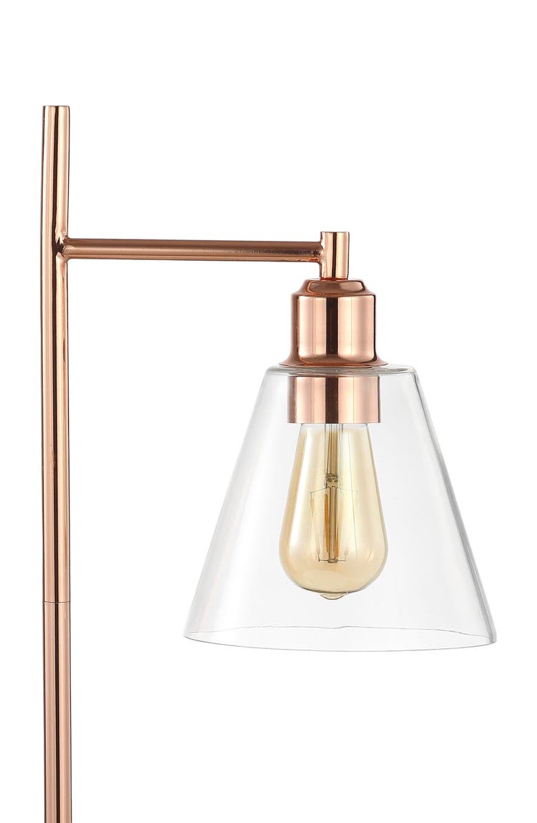 JONATHAN Y Lorena 22.25" Modern Glam Metal/Marble LED Table Lamp, Copper, Alternate, color, Copper