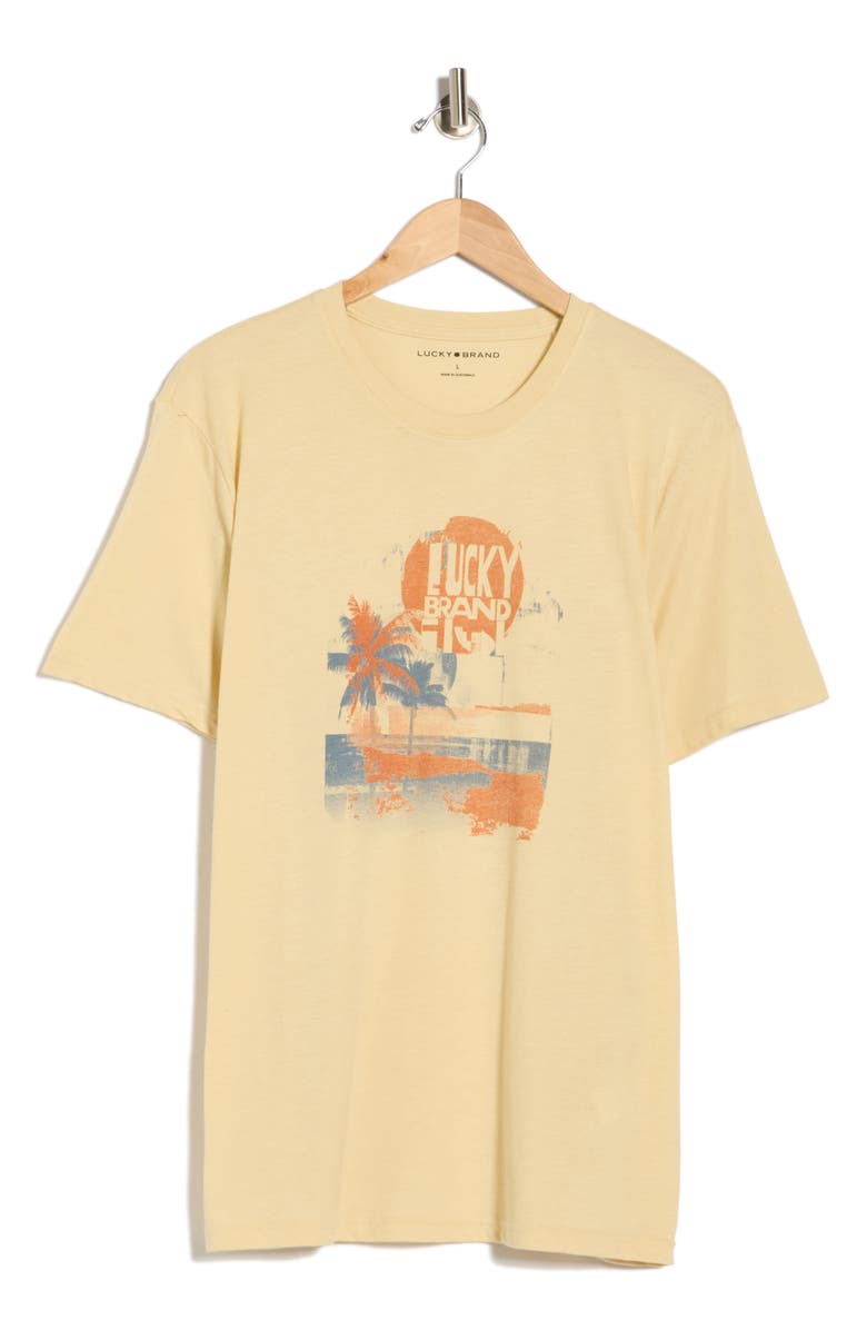 Lucky Brand Lucky Palm Tree Graphic Tee, Alternate, color, Boulder