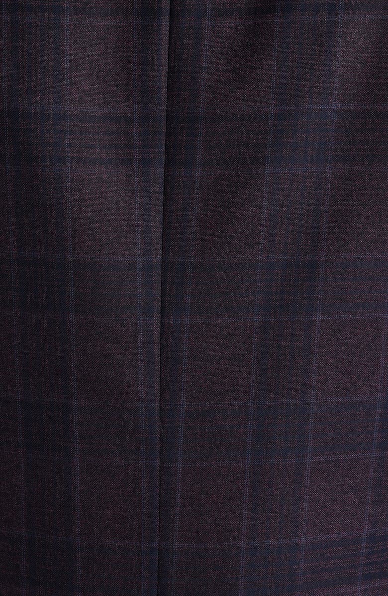 Emporio Armani G-Line Purple Check Wool Sport Coat, Alternate, color, Plum