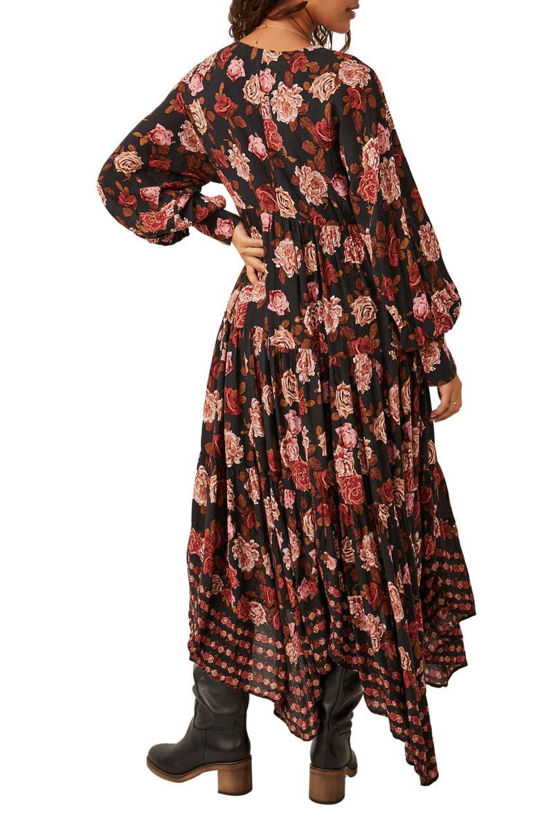 Free People Rows of Roses Long Sleeve Maxi Dress, Alternate, color,