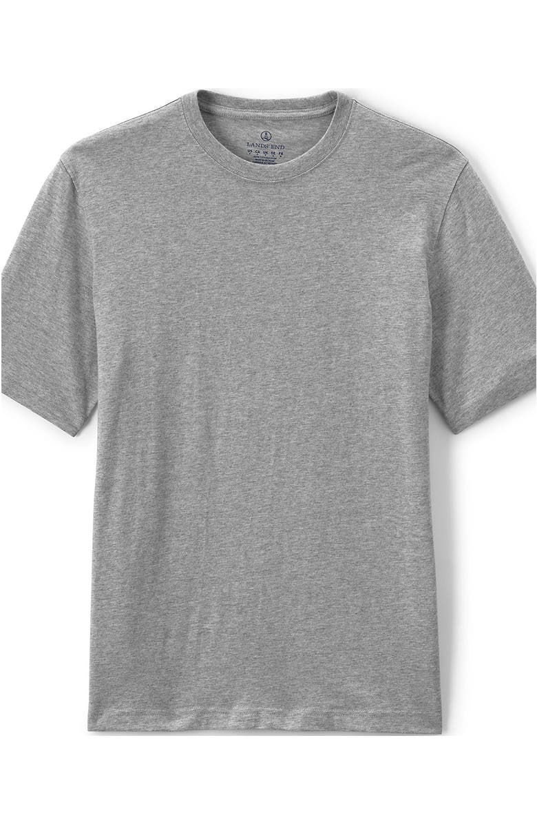 Lands' End School Uniform  Short Sleeve Essential T-shirt, Alternate, color, Gray Heather
