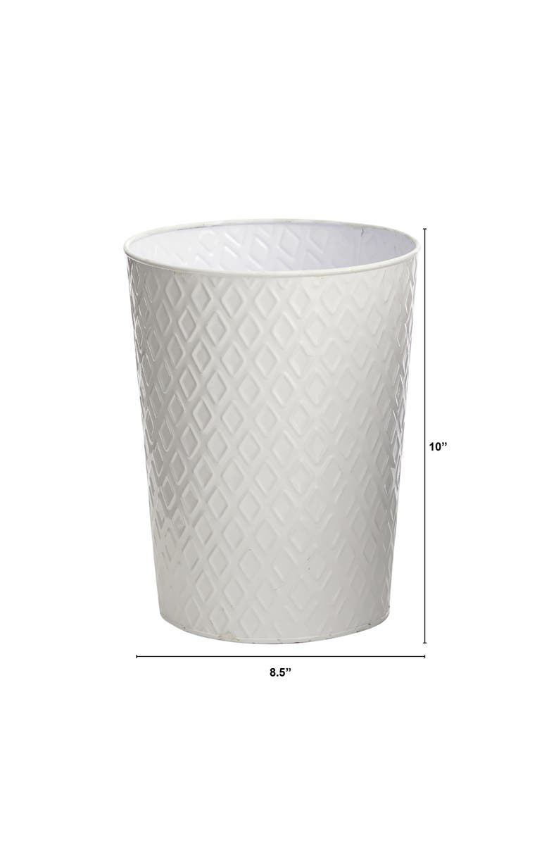 NEARLY NATURAL 10-in Embossed Tin Planter, Alternate, color, White