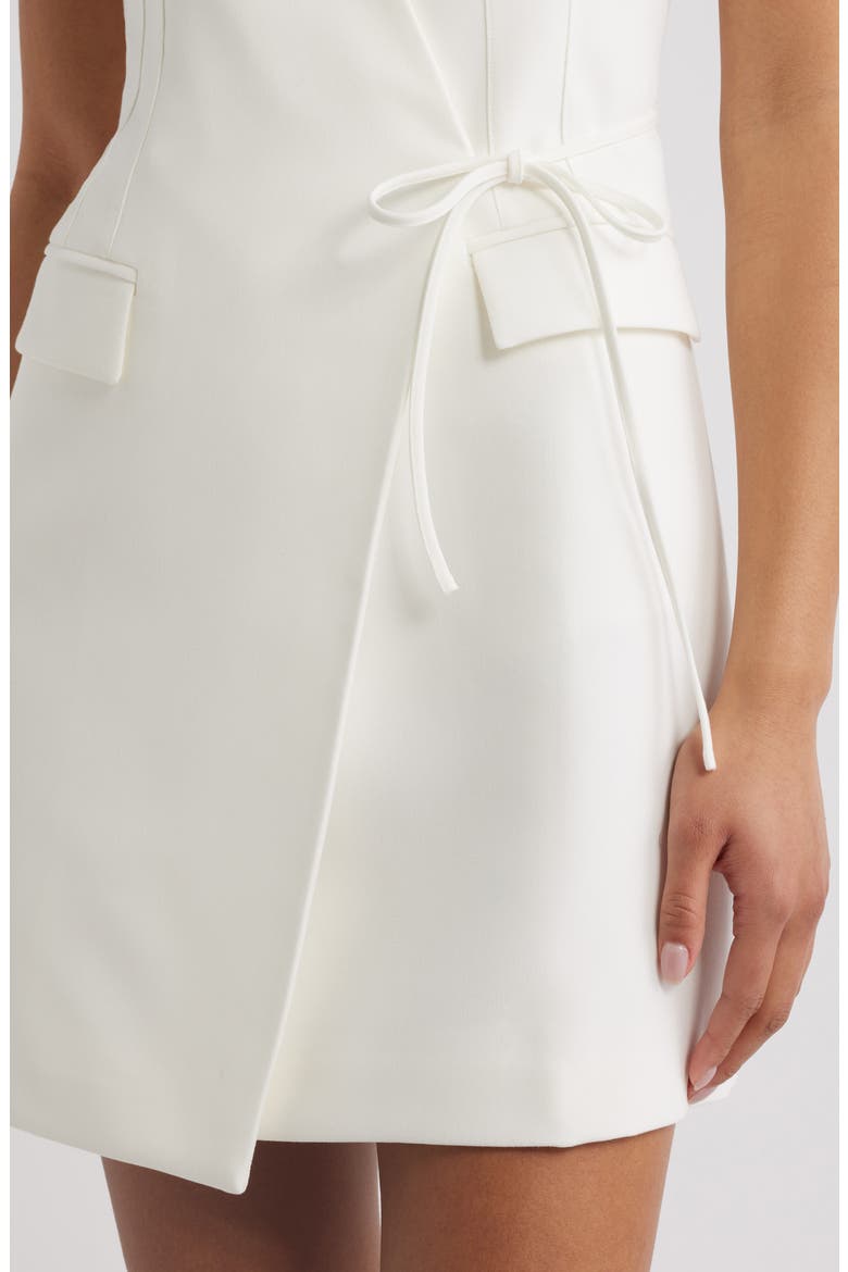 Icon Twill Side Tie Blazer Dress, Alternate, color, IVORY