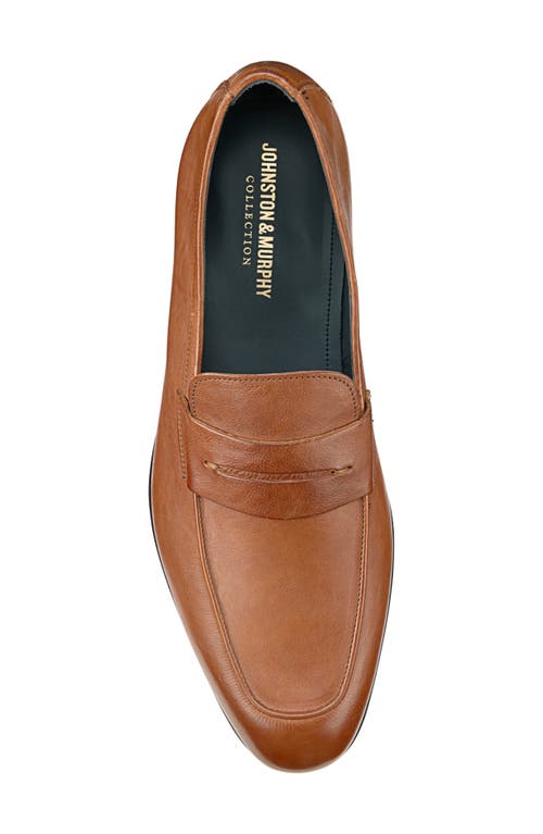 Johnston & Murphy Collection Taylor Penny Loafer In Tan Italian Full Grain