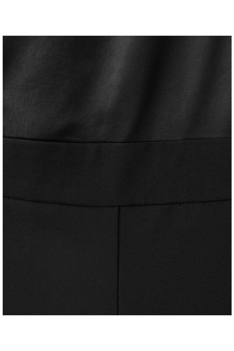 Lace Detail One-Shoulder Jumpsuit, Alternate, color, BLACK