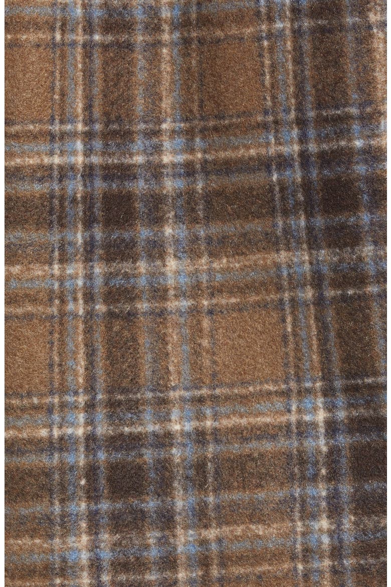 Plaid Shirt Jacket, Alternate, color, BROWN- BLUE LA TARTAN