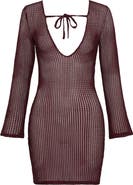 MONTCE Sophia Long-Sleeve Cover-Up Minidress