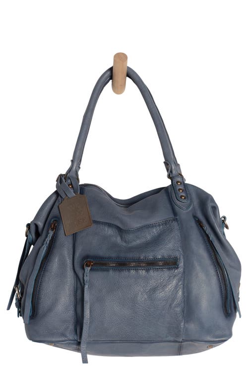 Free People Emerson Lambskin Leather Tote In Stormy Sea