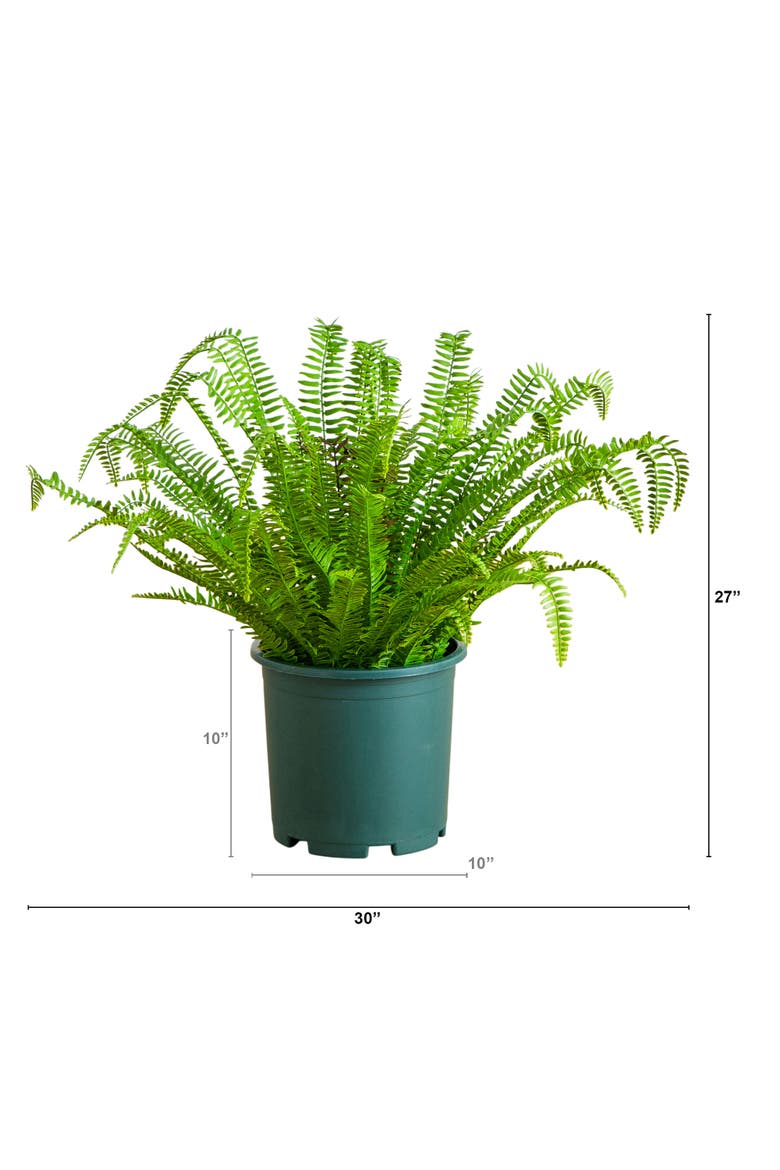 27-in UV Resistant Artificial Real Touch Boston Fern Plant, Alternate, color, Green