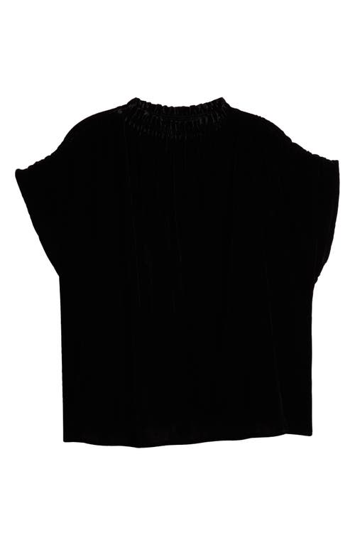 Wit & Wisdom Ruffle Velvet Top