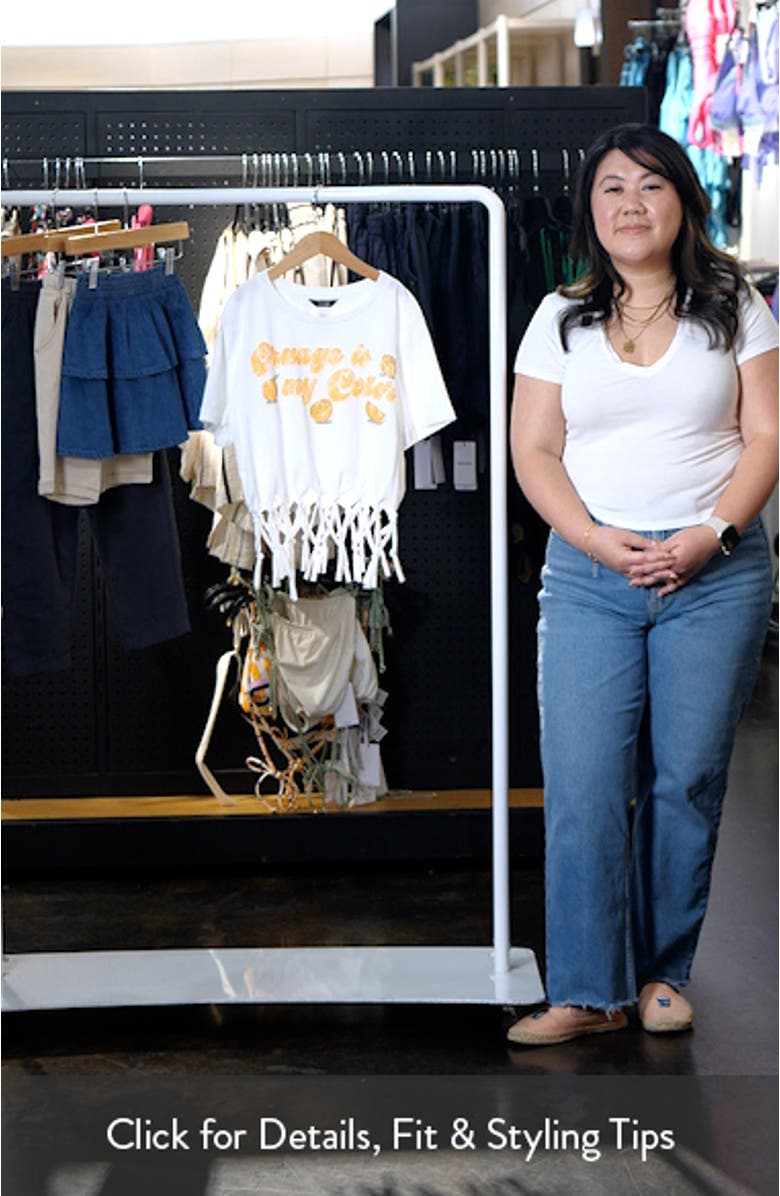 Kids' Fringed Cotton Graphic T-Shirt, sales video thumbnail