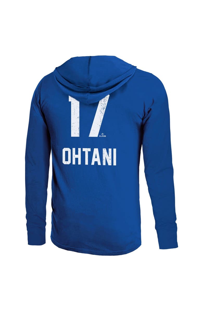 Majestic Threads Men's Majestic Threads Shohei Ohtani Royal Los Angeles Dodgers Lightweight Name & Number Hoodie, Alternate, color, Royal