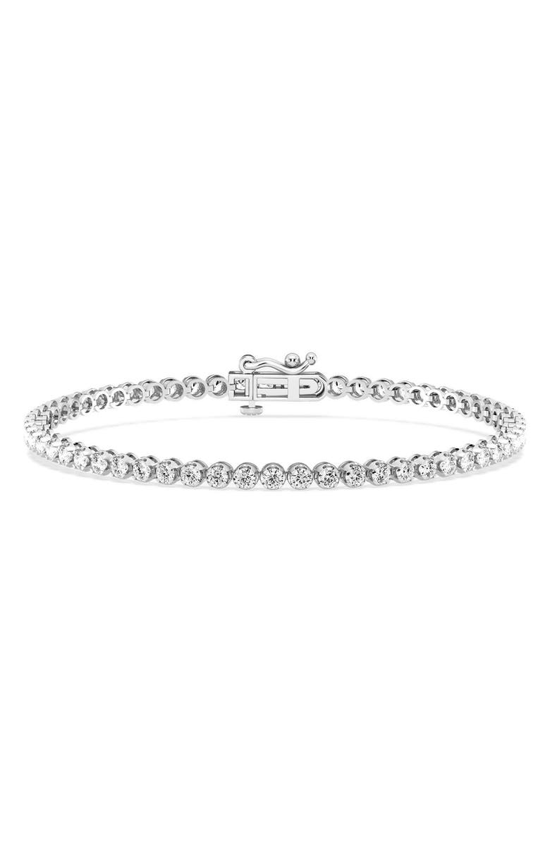 Badgley Mischka Collection Lab-Created Diamond Tennis Bracelet, Main, color, White