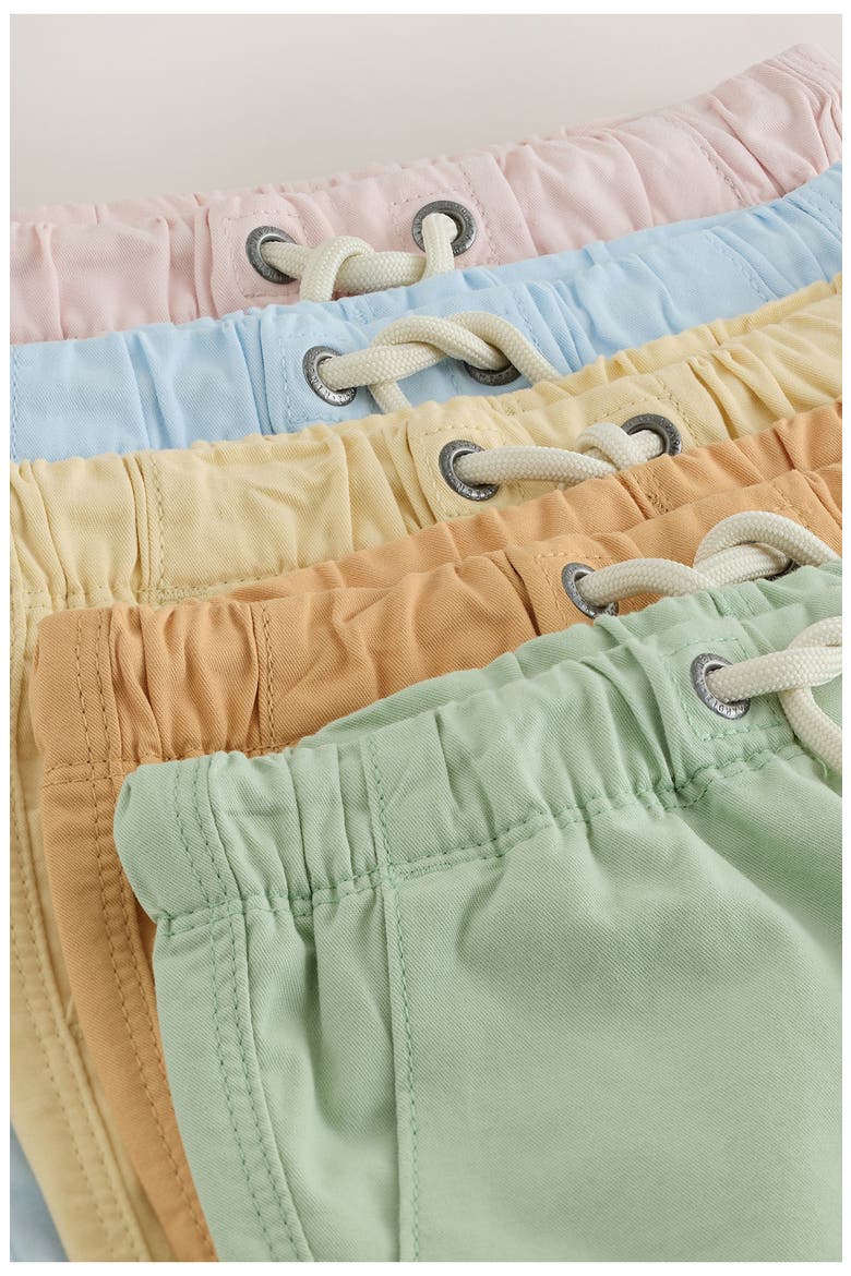 Kids' Assorted 5-Pack Cotton Drawstring Shorts, Alternate, color, BLUE MULTI