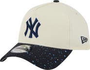 New Era Men's New Era  Cream New York Yankees Speckle A-Frame 9FORTY Adjustable Hat