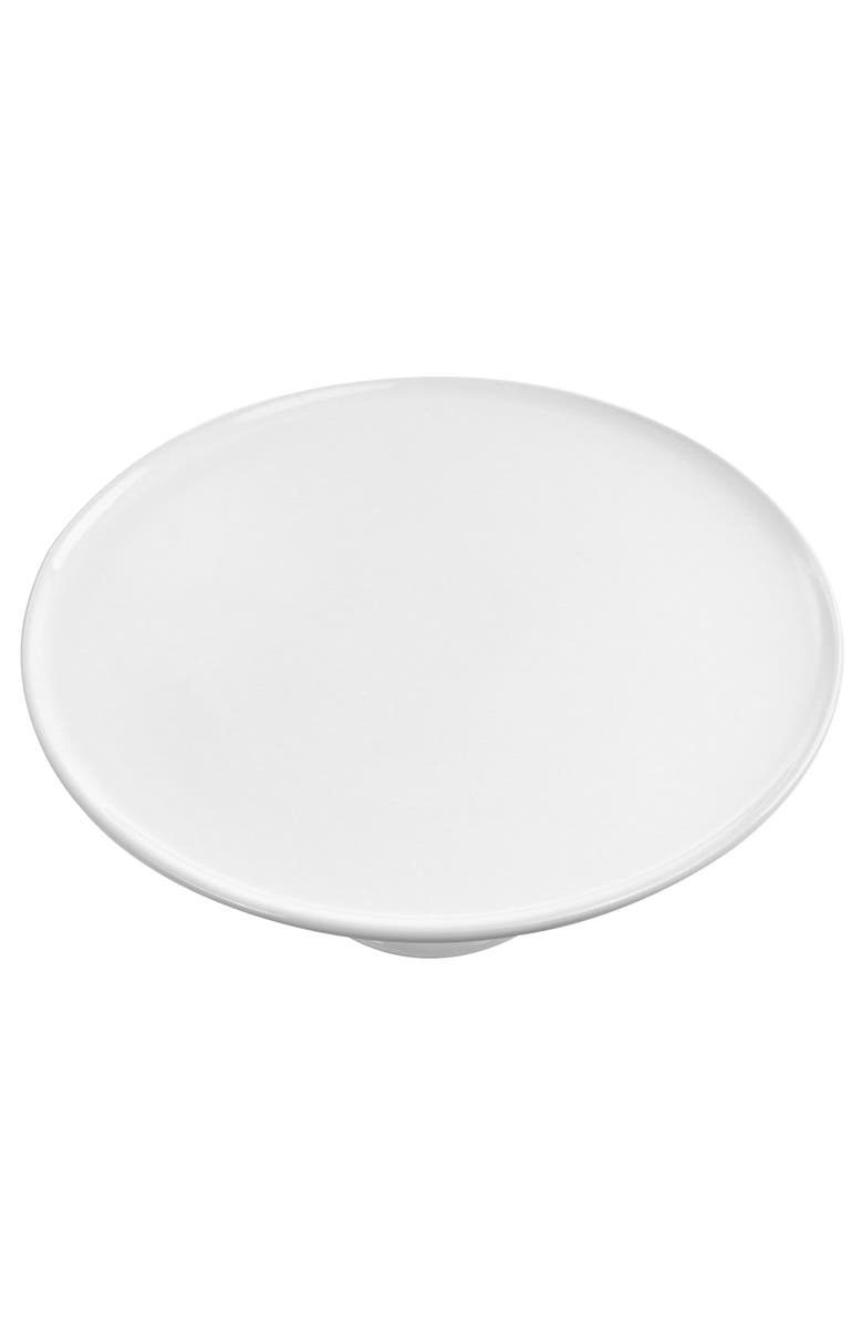 MARTHA STEWART 12in Fine Ceramic Cake Stand, Alternate, color, White