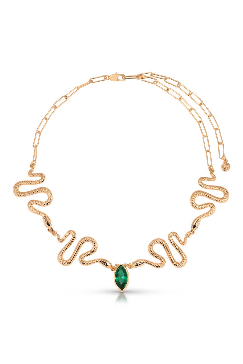 Serpentina Choker Necklace, Main, color, GREEN