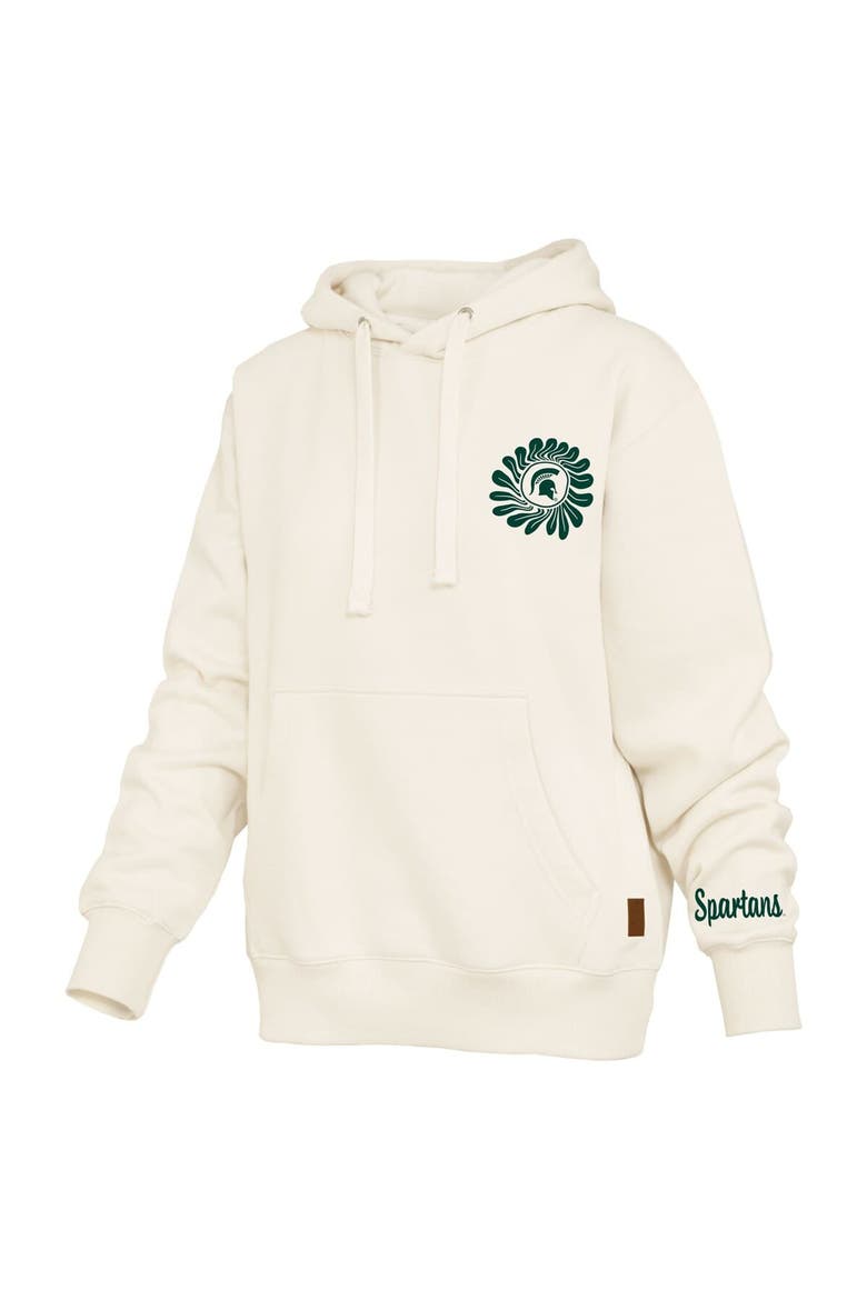 Women's Pressbox  Cream Michigan State Spartans Elena Janise Hoodie, Alternate, color, Cream