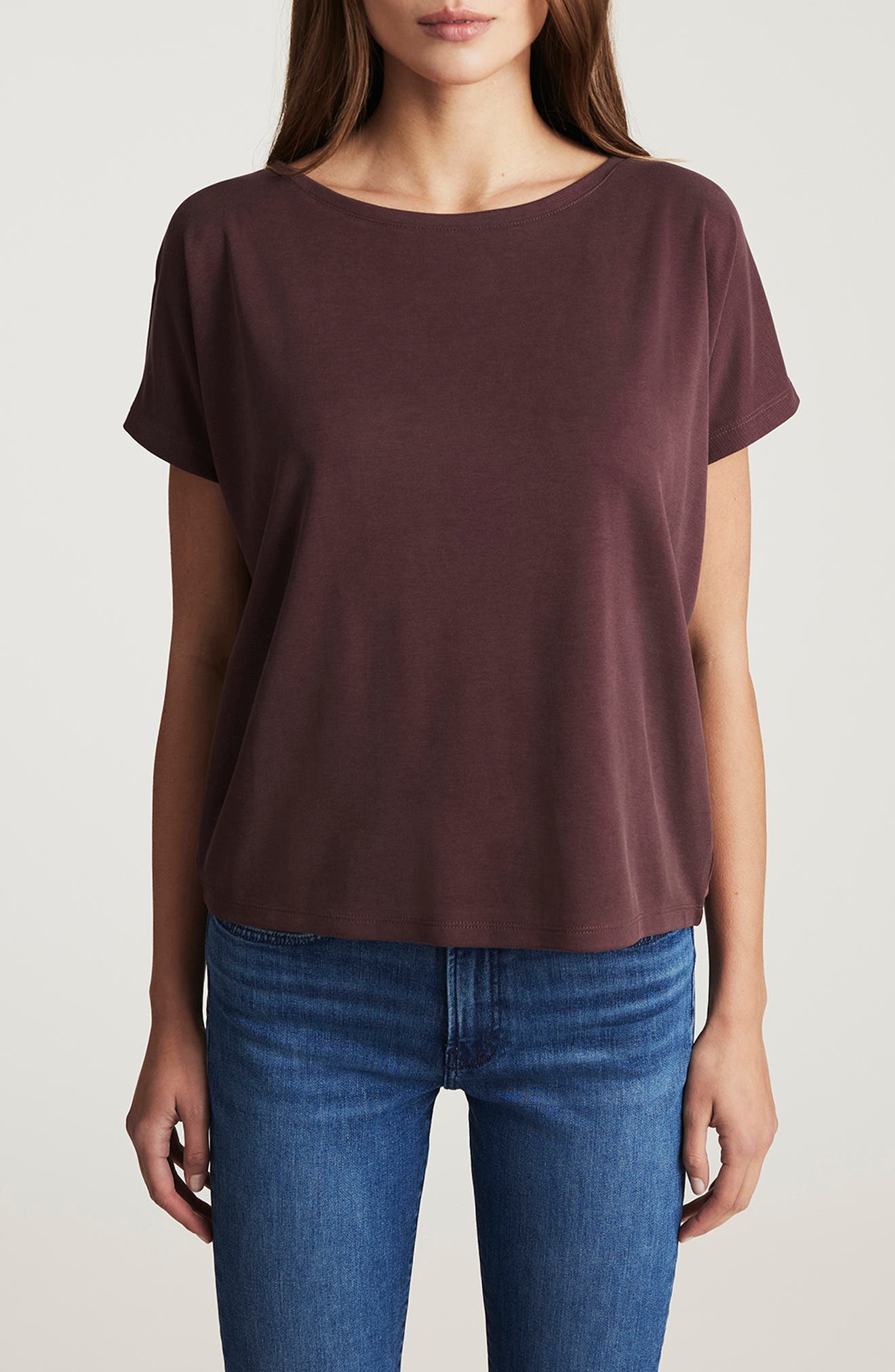 Luxe Touch Boat Neck T-Shirt