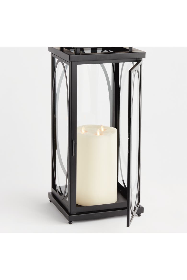 Jace Lantern Candle Holder Large, Alternate, color, Black