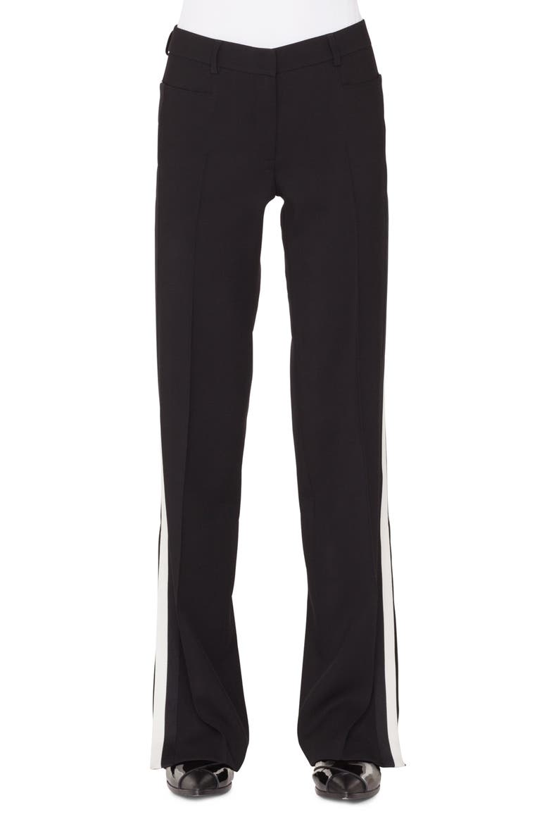 Mikka Side Stripe Wool Pants, Main, color, NERO