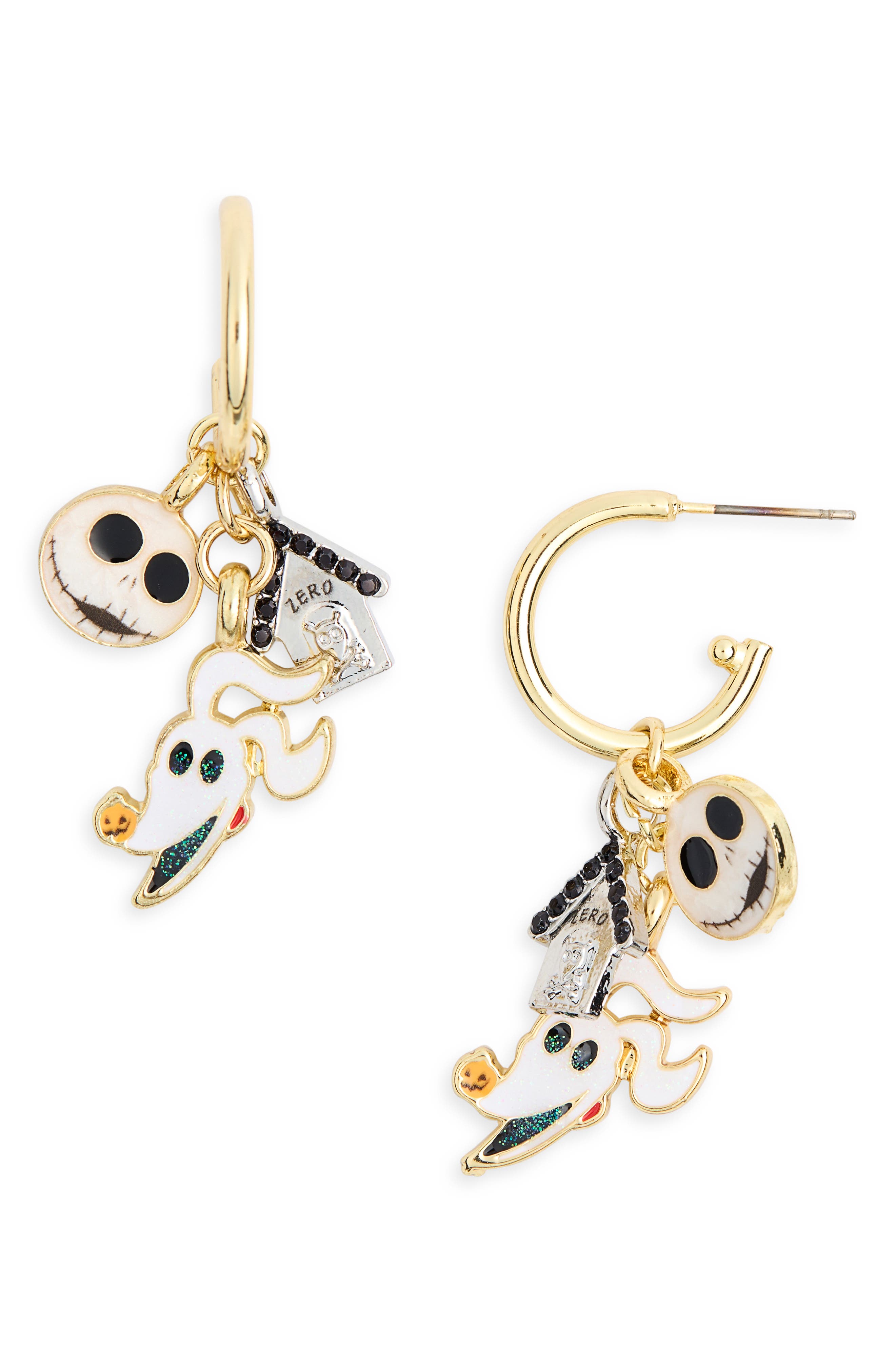 Disney The Nightmare Before Christmas Icons Drop Hoop Earrings