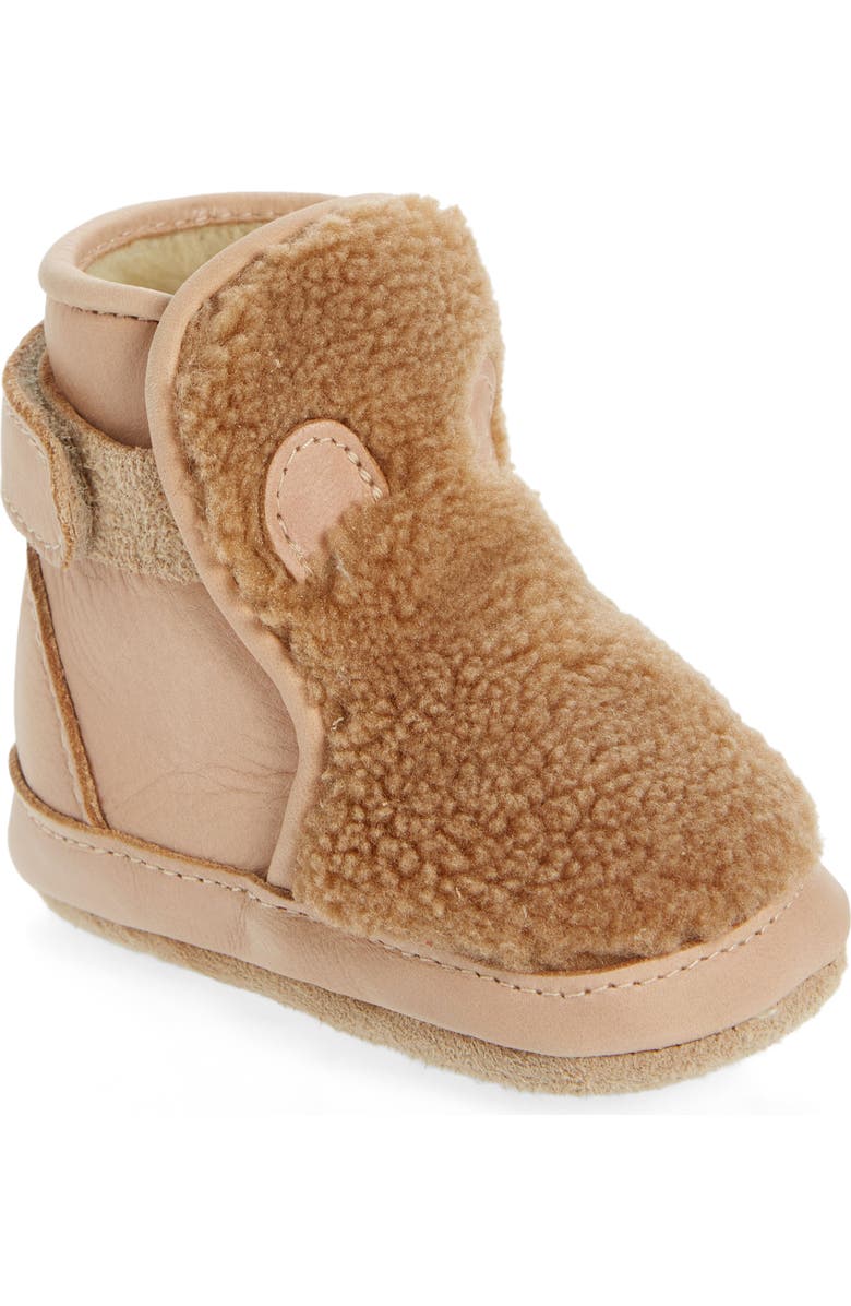 DONSJE Kids' Richy Teddy Bear Faux Fur Slip-On Shoe, Main, color,