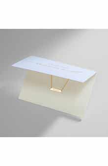 STERLING FOREVER 14K Yellow Gold Plated Sterling Silver Inspirational Bar Pendant Necklace