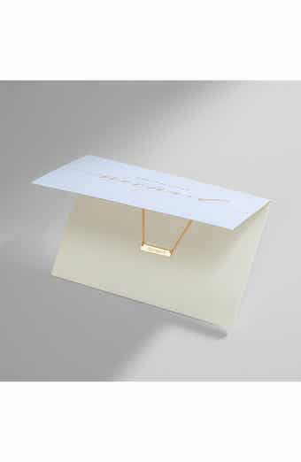 STERLING FOREVER 14K Yellow Gold Plated Sterling Silver Inspirational Bar Pendant Necklace