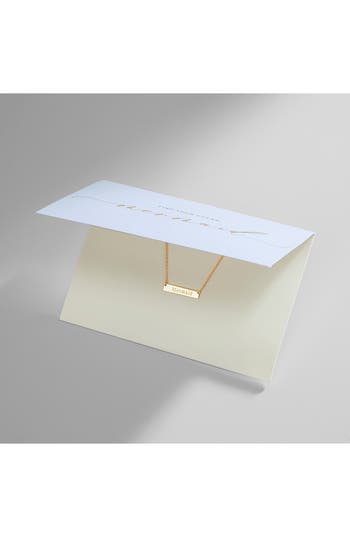 Sterling Forever 14k Yellow Gold Plated Sterling Silver Inspirational Bar Pendant Necklace