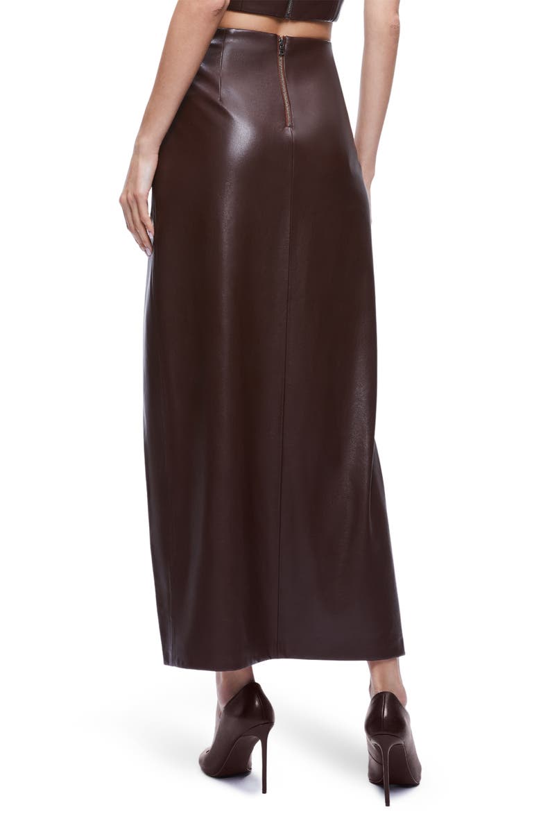 Alice + Olivia Siobhan Faux Leather Skirt, Alternate, color, 