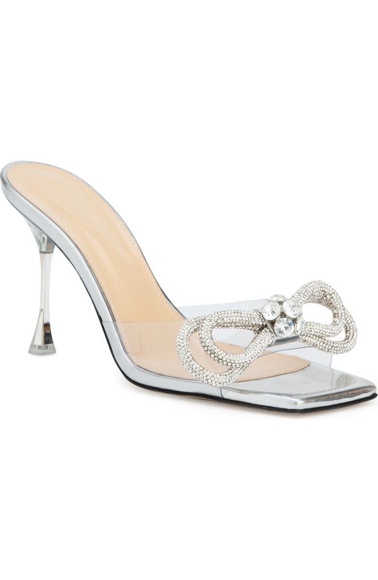 Mach & Mach Double Bow Clear Slide Sandal, Main, color,