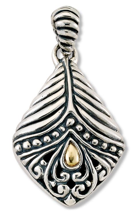 Sterling Silver & 18K Yellow Gold Bali Design Pendant
