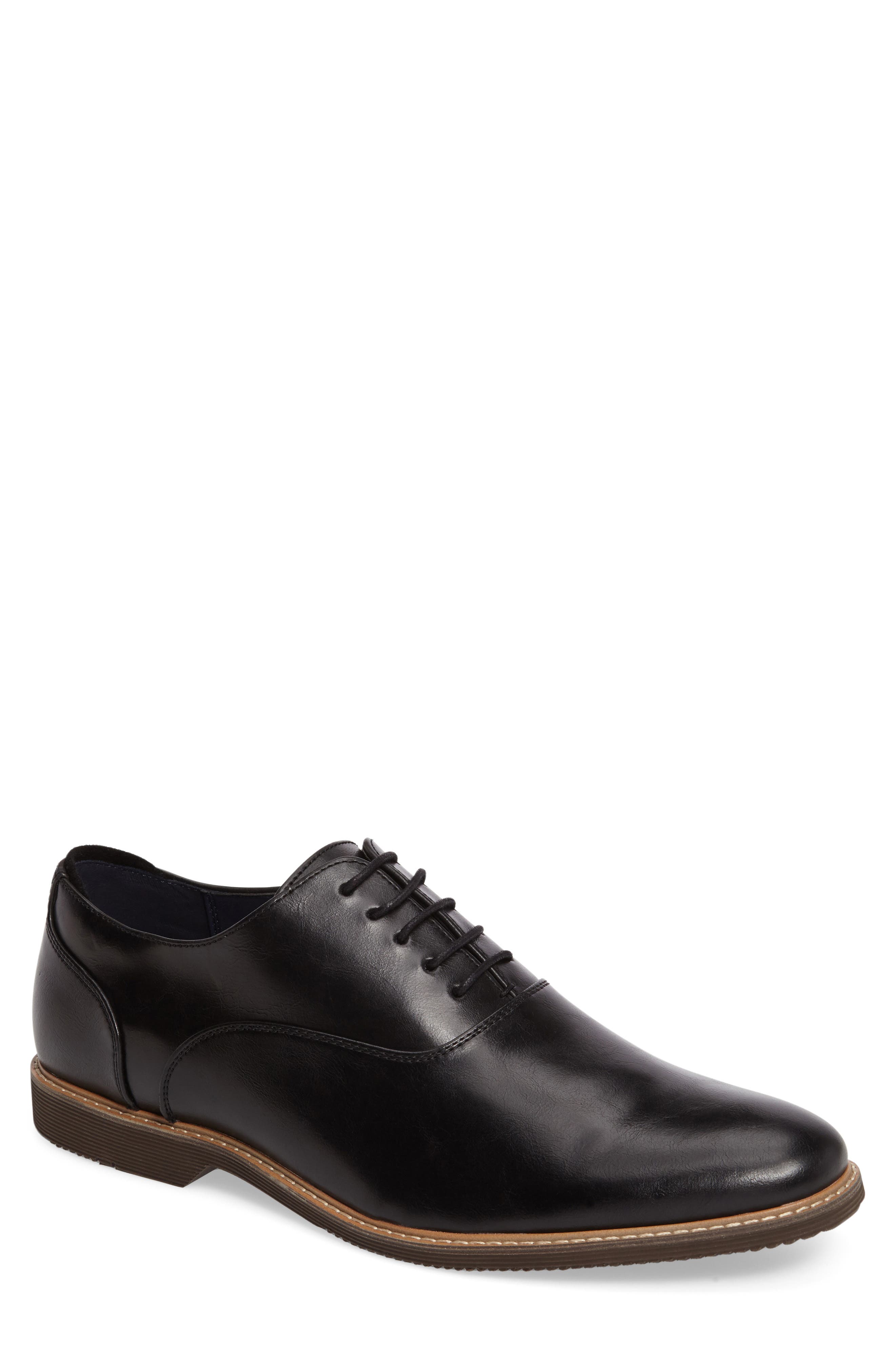 Nunan Plain Toe Oxford, Main, color, BLACK