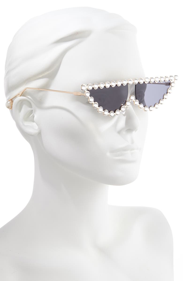 Rad + Refined Glow Up Flat Top Cat Eye Sunglasses, Alternate, color, 